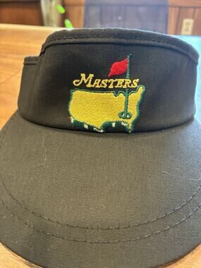 Vintage Masters Augusta National Visor‎ Black American Needle Hat
